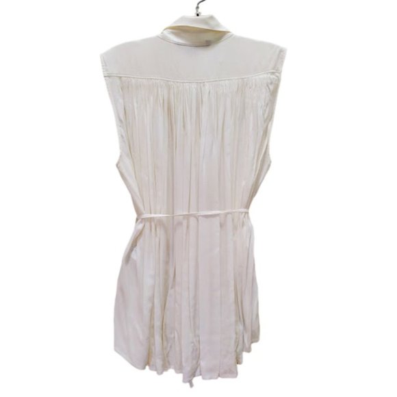 A/X Armani Exchange Sleeveless Button-down Shirt w Tie Waist - Size XS - Picture 2 of 5